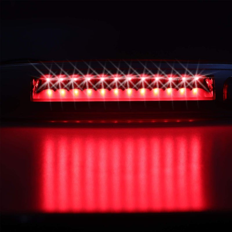 Tresound for 2003-2016 Ford Expedition & Lincoln Navigator LED 3rd Third Brake Light High Mount Stop Lamp Chrome Housing Red Lens - Image 2